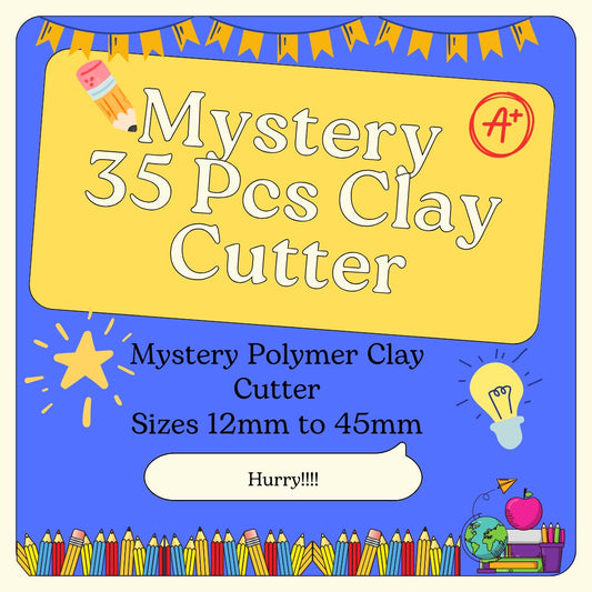 BACK TO SCHOOL Clay Cutter Mystery box of 35pcs