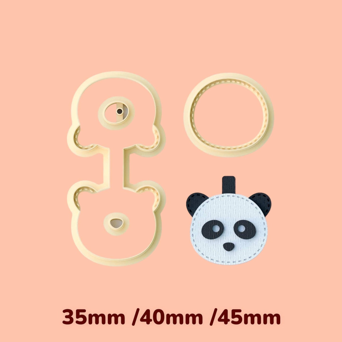 Panda Keychain clay cutter