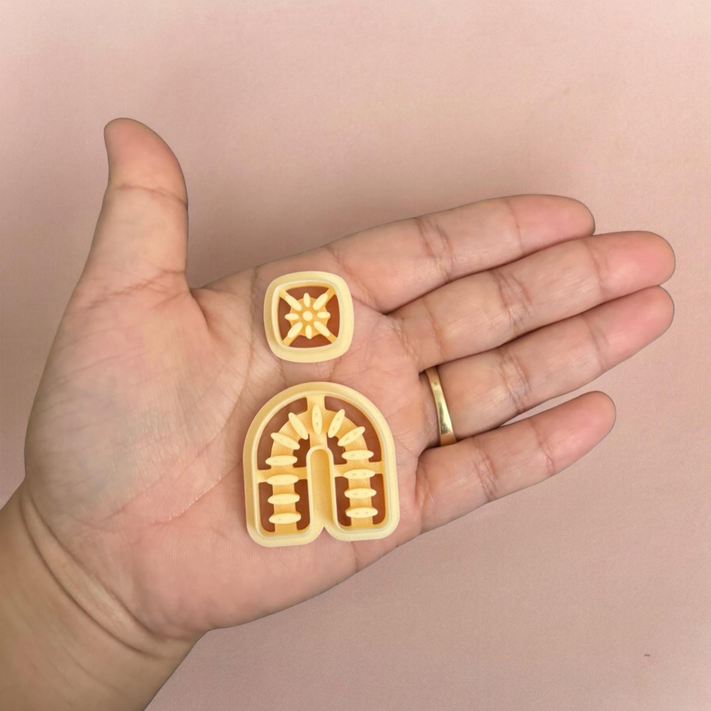 Ceramic Azulejo-Style Earring C Polymer clay cutter | unique clay cutter