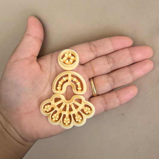 Ceramic Azulejo-Style Earring L Polymer clay cutter