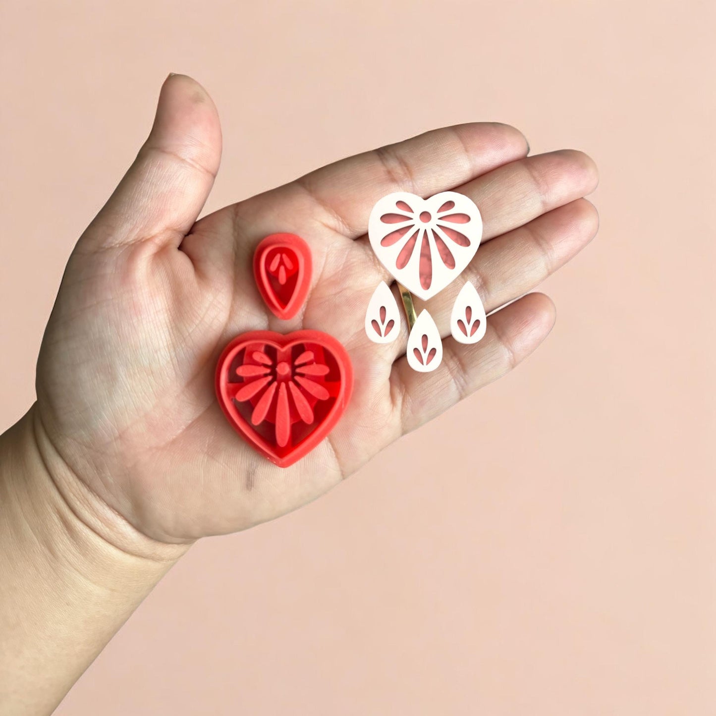 Ceramic Azulejo-Style Earring F polymer Clay Cutter