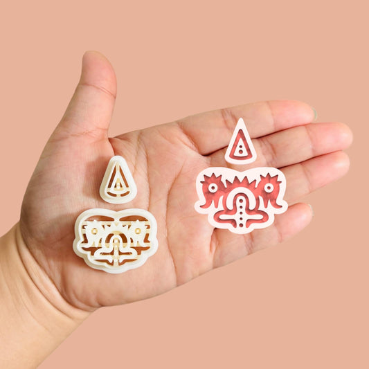 Aztec-Style Earring G Clay Cutter