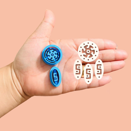 Aztec-Style Earring I Clay Cutter