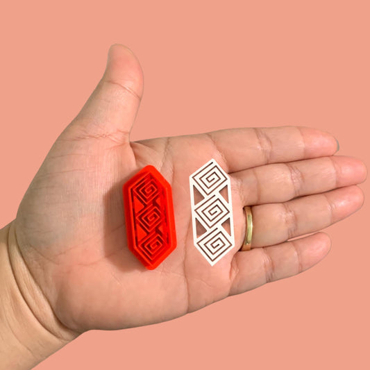 Aztec-Style Earring S Clay Cutter
