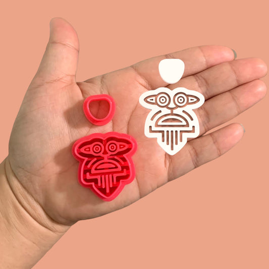 Aztec-Style Earring P Clay Cutter