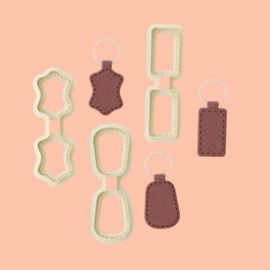 Leather Keychain Clay Cutters, Polymer Clay Cutters, Leather Clay Cutters, Keychain Tags, Keychain Makers, Keychain DIY