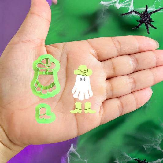 Cowboy Ghost   Halloween cutter ( Mirrored set )