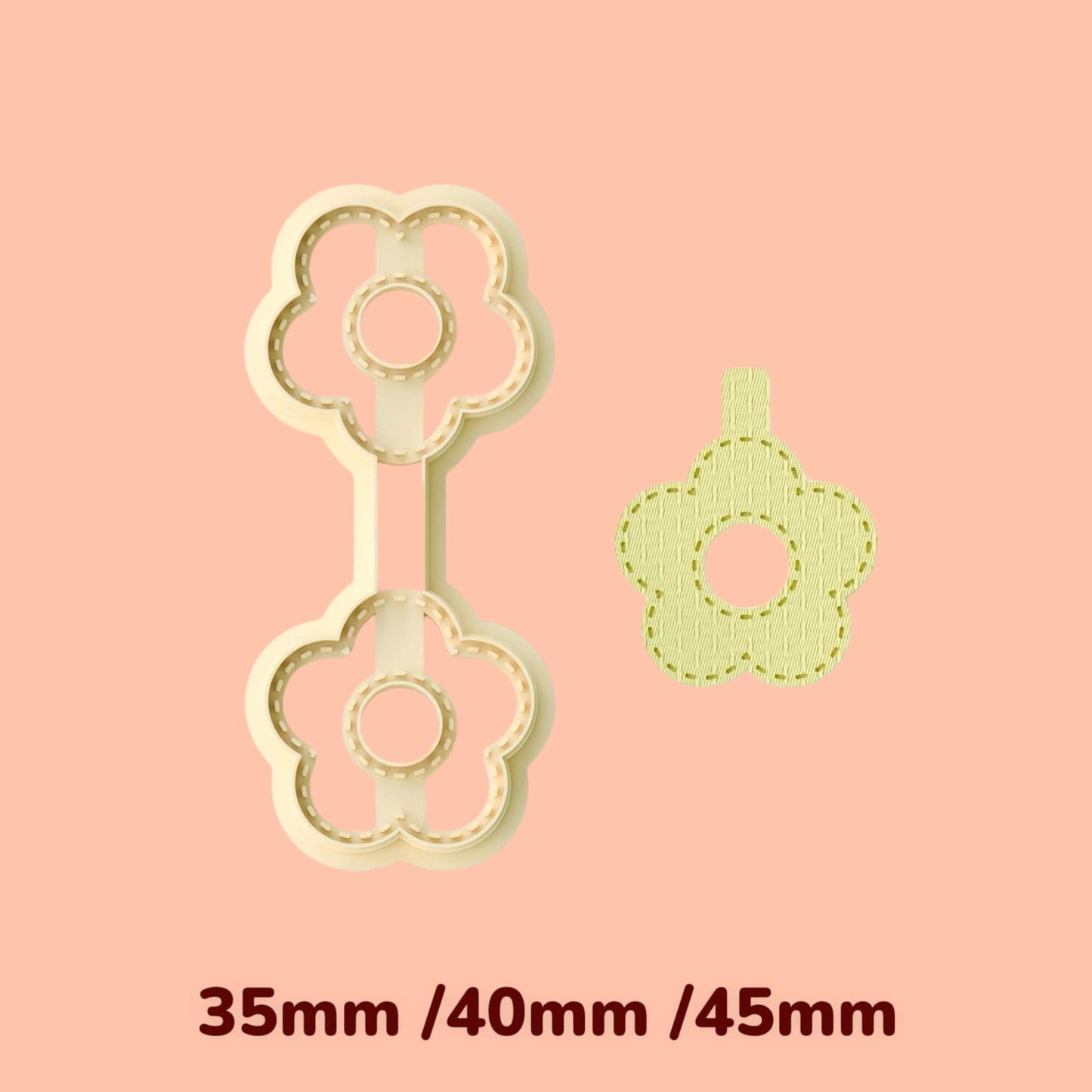 Flower B  Keychain clay cutter