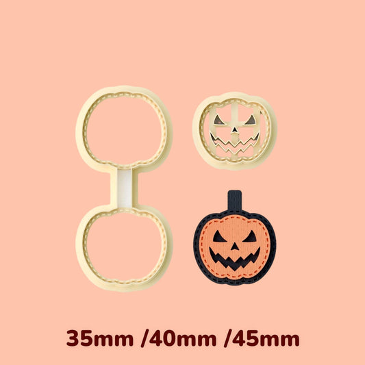 Scary pumpkin  Keychain clay cutter