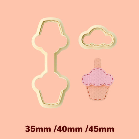 Cupcake Keychain clay cutter