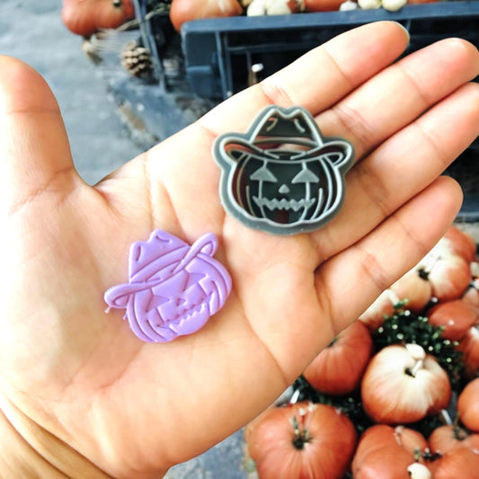 Cowboy Pumpkin Halloween Clay cutter
