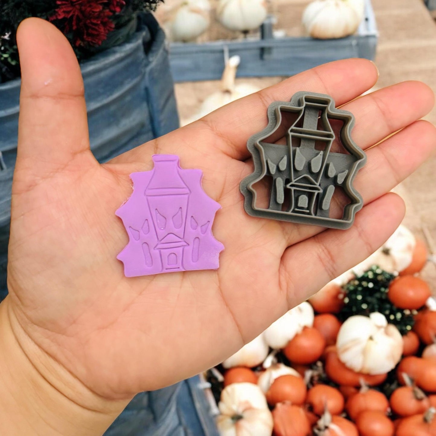 Creepy House Halloween Clay cutter