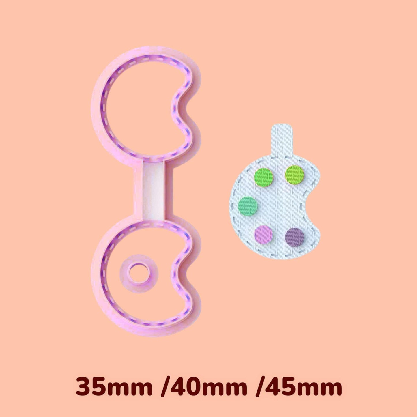 Paint Pallet    Key chain clay cutter