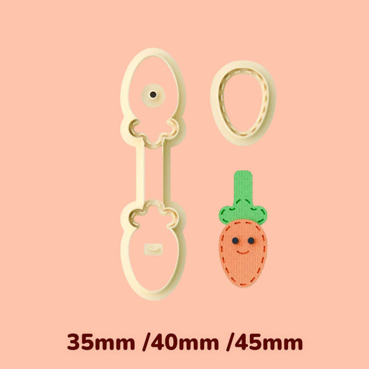 Carrot Keychain clay cutter