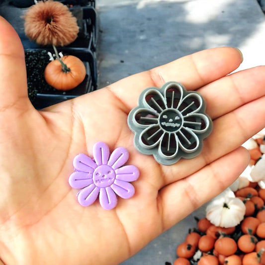Flower with Pumpkin Halloween Clay cutter