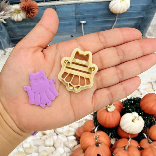 Ghost Cat  Halloween Clay cutter