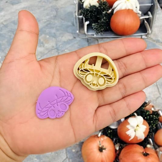 Mushroom Skull  Halloween  clay  cutter