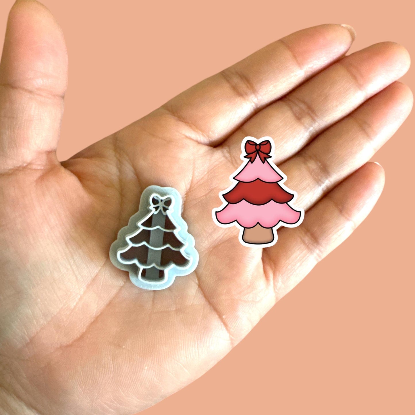 Christmas Tree with bow  Clay cutter | Polymer clay