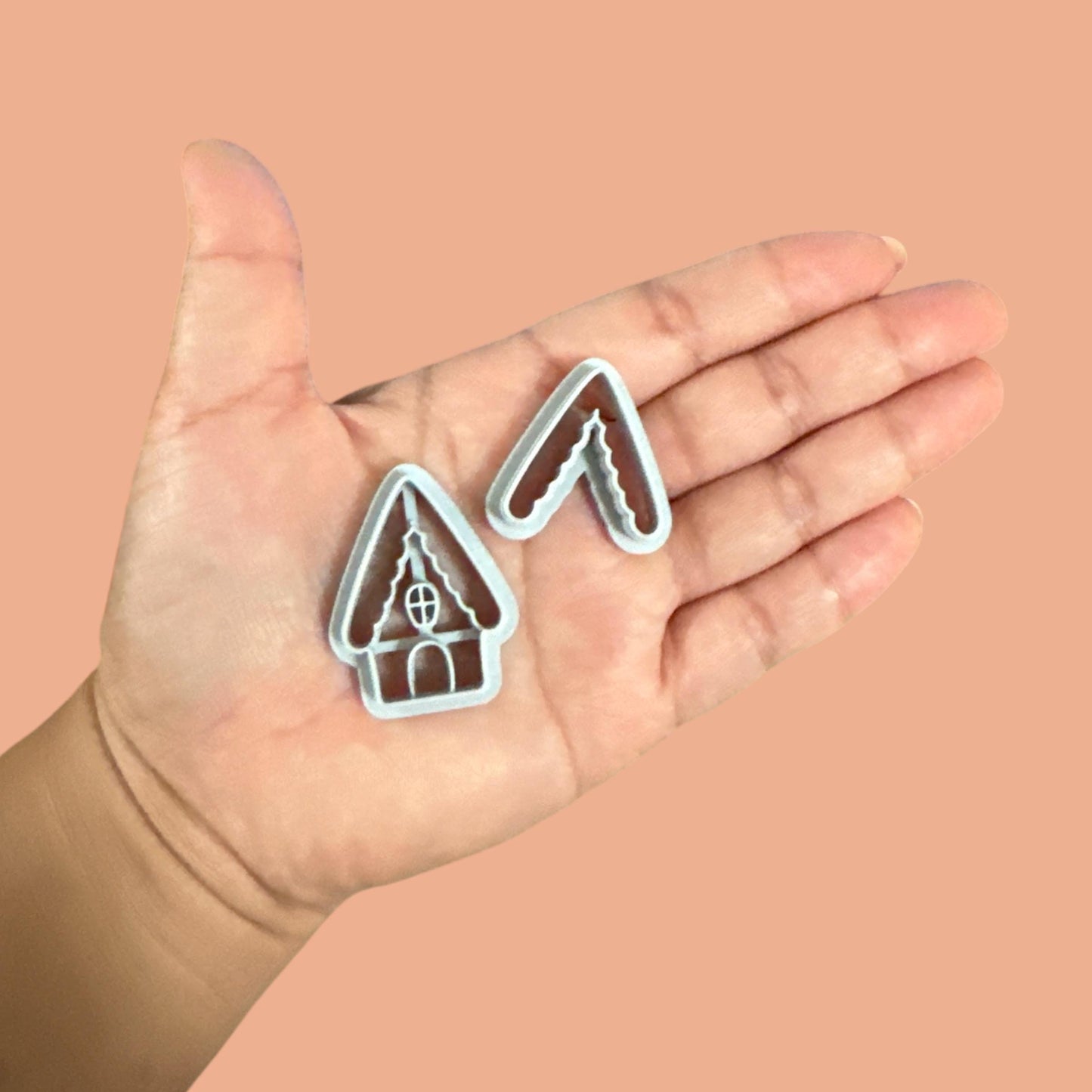 Christmas ginger bread house  Polymer clay cutter