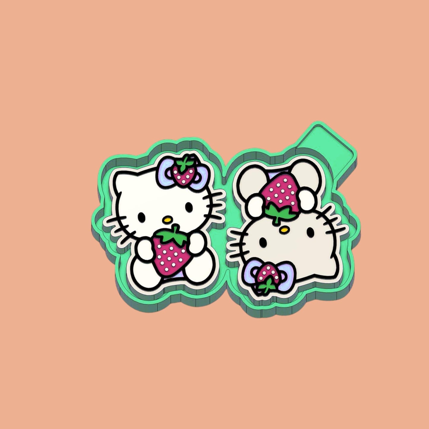 HK holding Strawberry   Freshie Silicon Mold / Molder