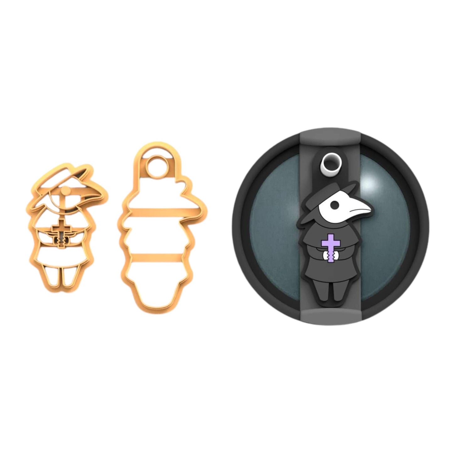 Plague Doctor  Tumbler topper cutter | halloween clay cutter