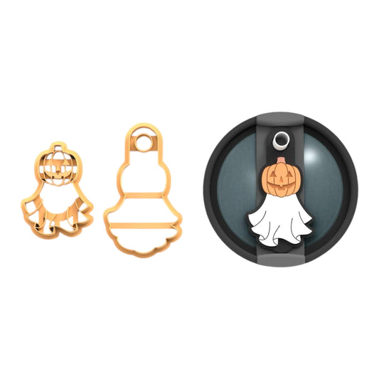 Ghost Pumpkin Tumbler topper cutter | halloween clay cutter