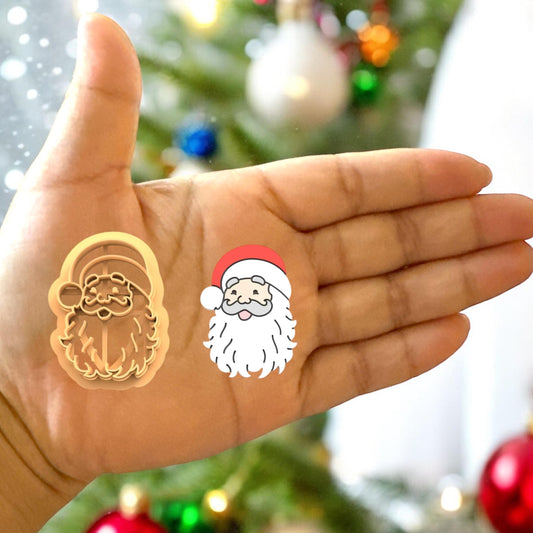 Christmas Vintage Santa    Polymer clay cutter | Holiday cutter  | unique clay cutter
