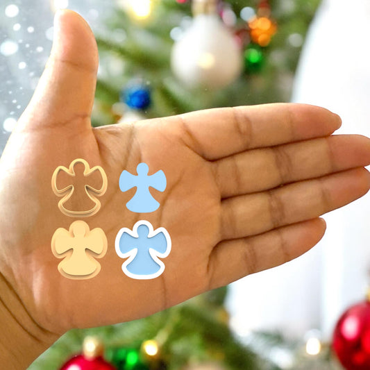 Christmas Snow Angel   Polymer clay cutter | Holiday cutter  | unique clay cutter