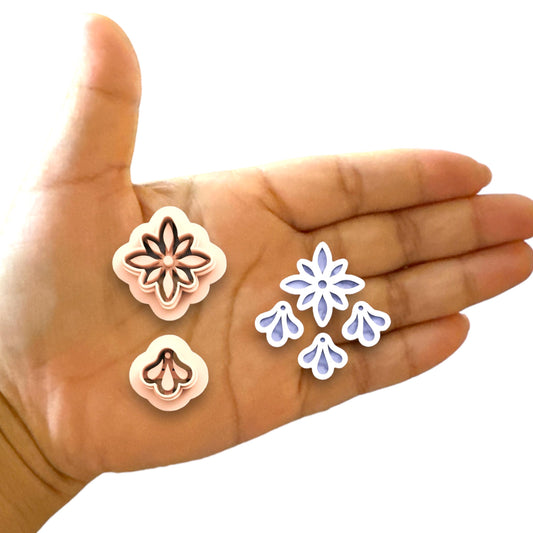 Ceramic Azulejo-Style  V1 Polymer Clay cutter