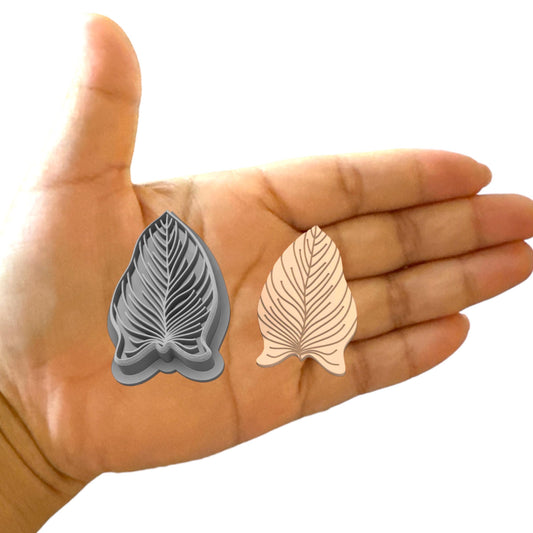 Organic Leaf with line Polymer clay cutter