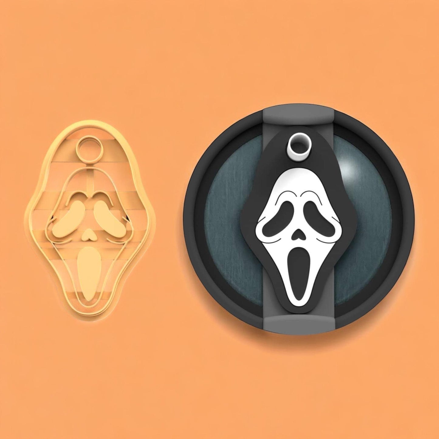 Scream Tumbler topper cutter | halloween clay cutter