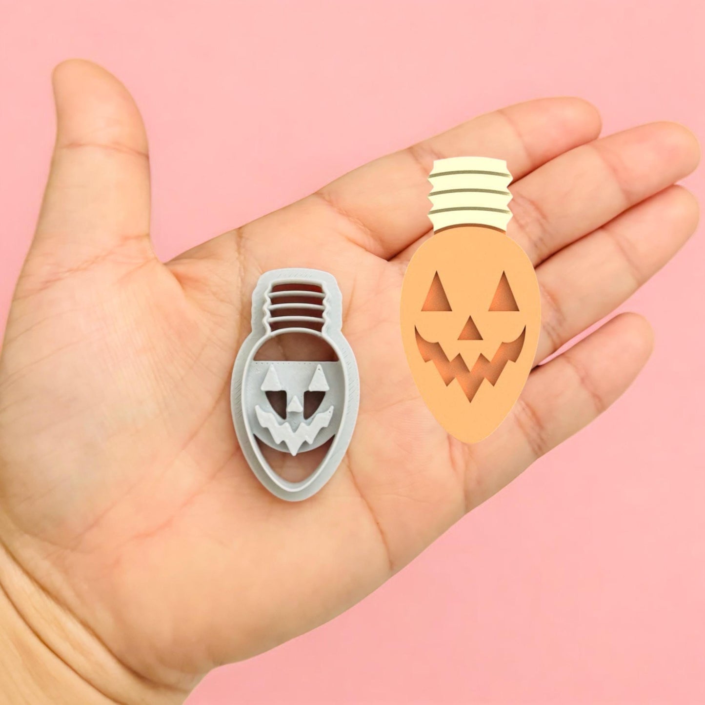 Creepy Light bulb clay cutter | Halloween clay cutter
