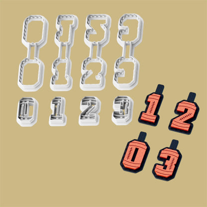 Number sports keychain clay cutter | Polymerclay Cutter