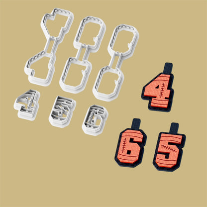 Number sports keychain clay cutter | Polymerclay Cutter