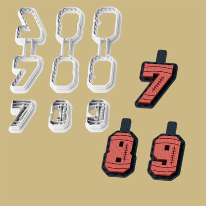 Number sports keychain clay cutter | Polymerclay Cutter