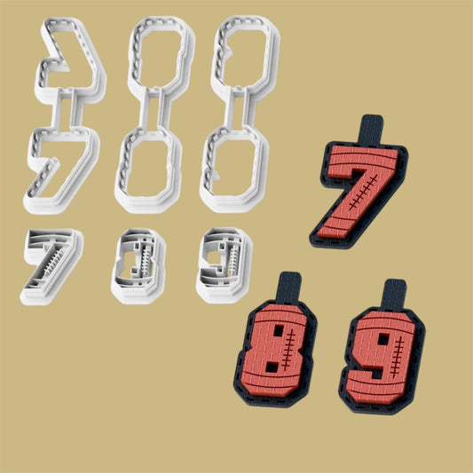 Number sports keychain clay cutter | Polymerclay Cutter