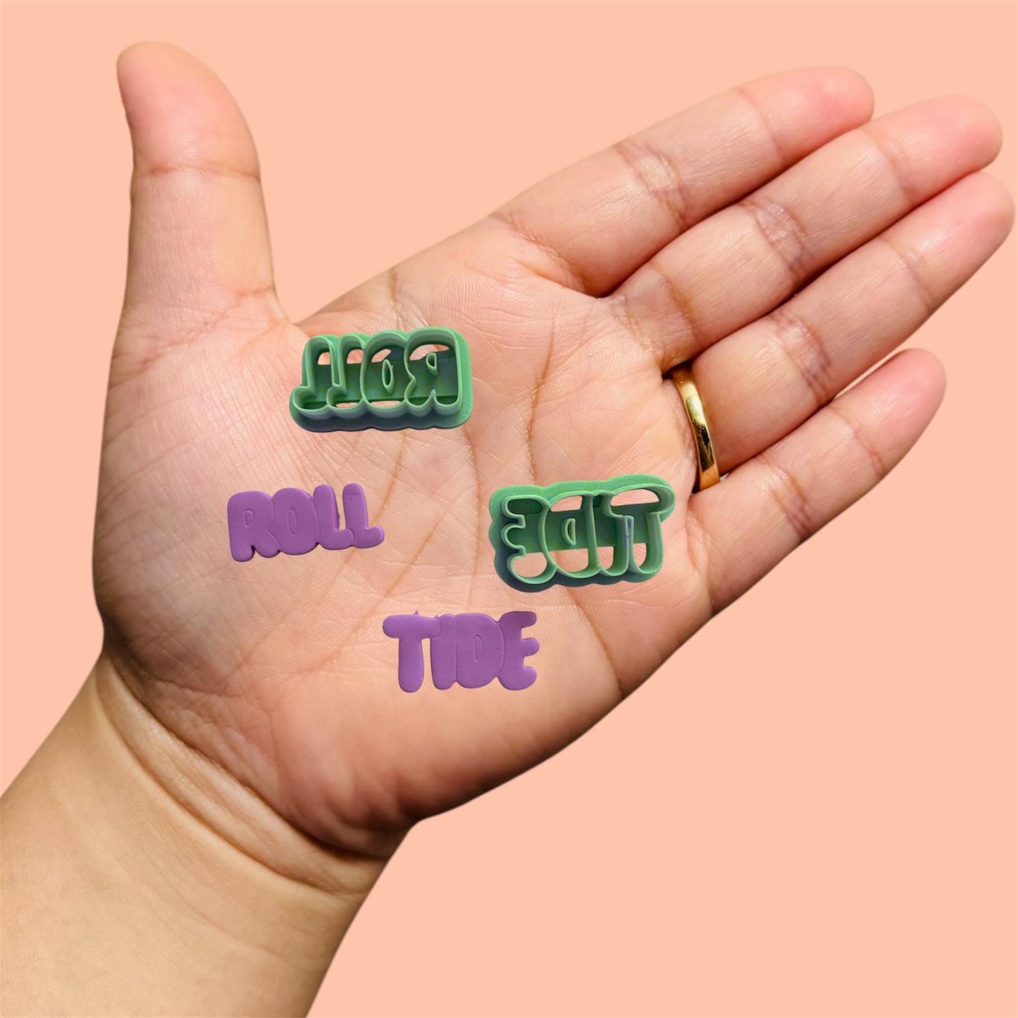 ROLL TIDE Polymer Clay cutter