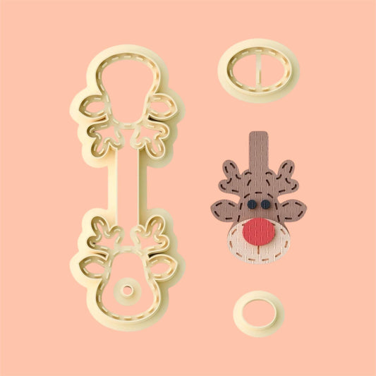 Reindeer  Keychain clay cutter