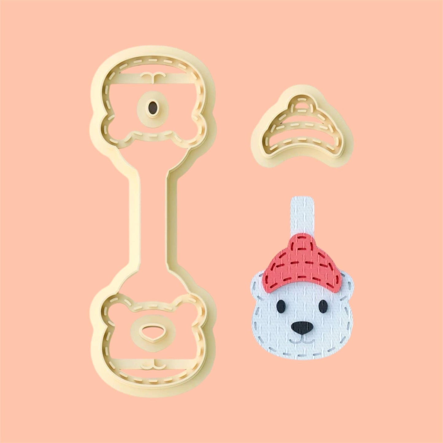 Polarbear  Keychain clay cutter