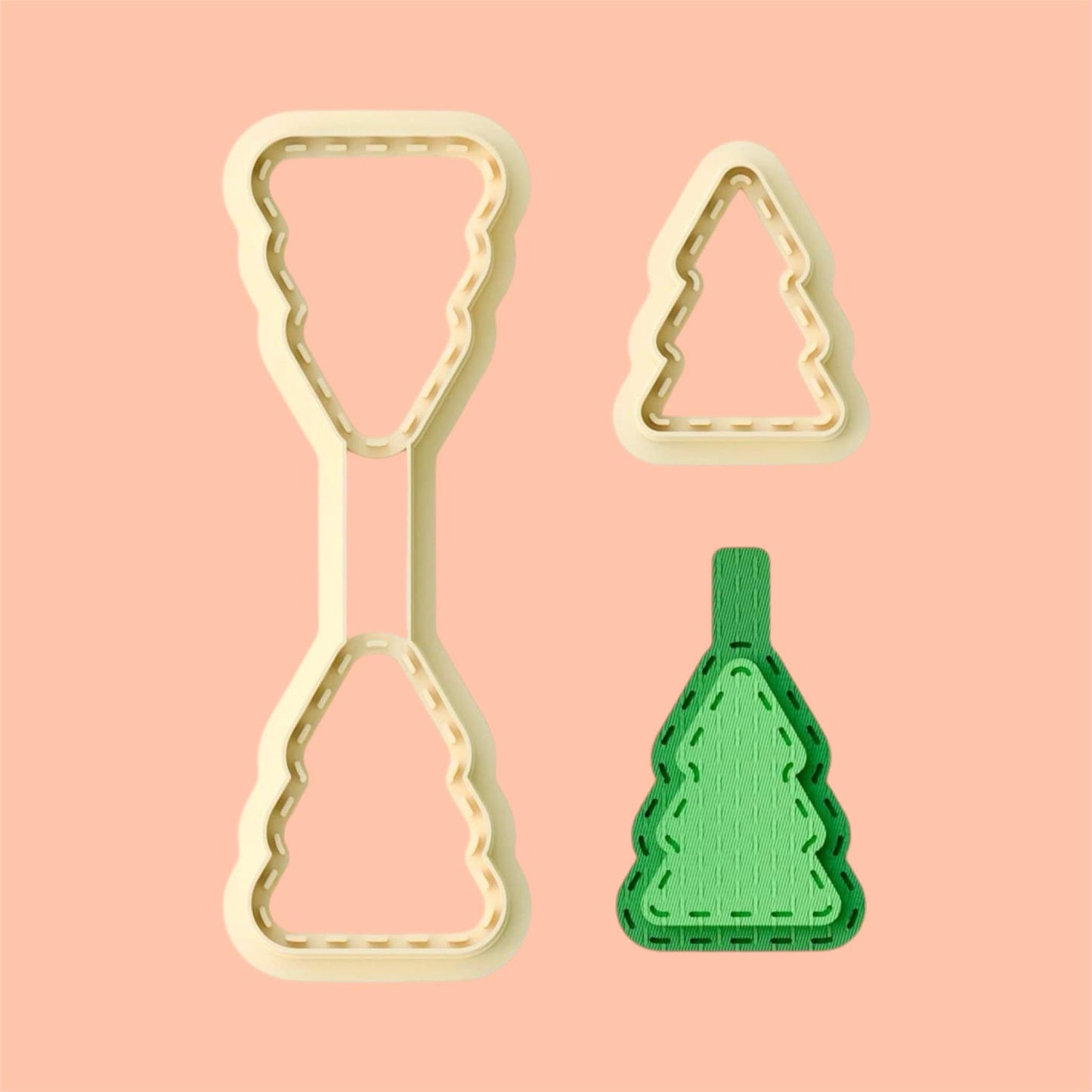 Christmas Tree Keychain clay cutter