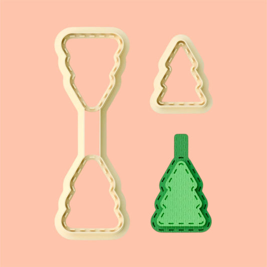 Christmas Tree Keychain clay cutter