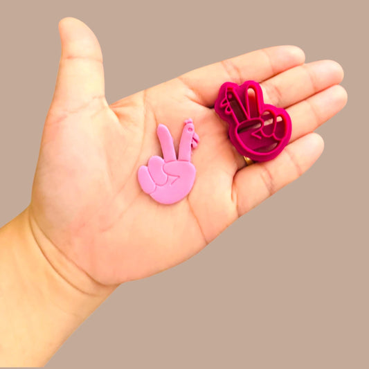 Turkey Peace sign Polymer clay cutter