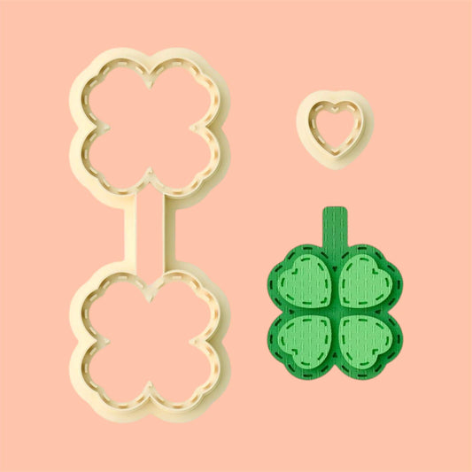 Lucky clover  Keychain clay cutter