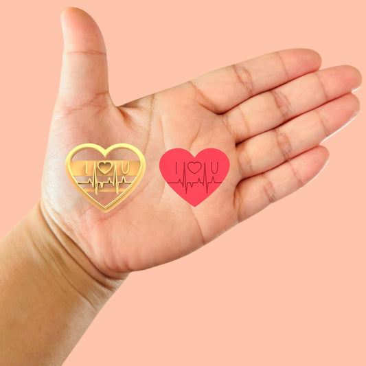 Valentines Heartbeat  Polymer clay cutter