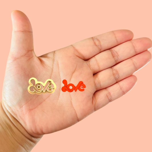 Love lettering Polymer clay cutter