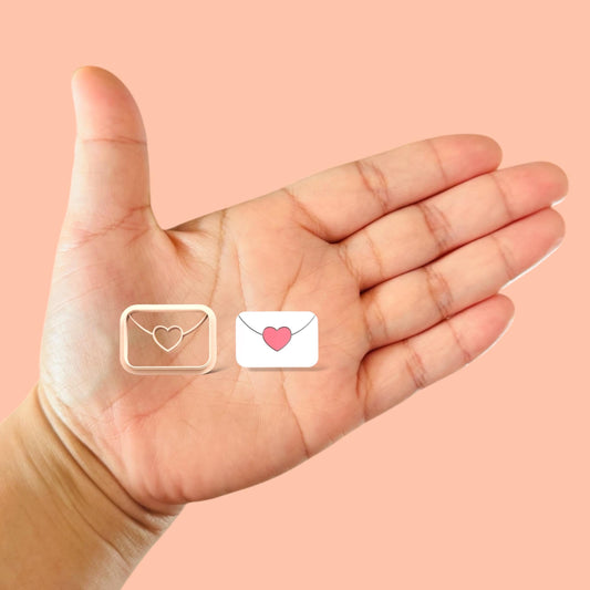 Valentines cutter love envelop A | Polymerclay cutter | Air dry clay cutter