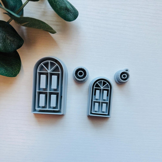 Arched Christmas Door Polymer clay cutter