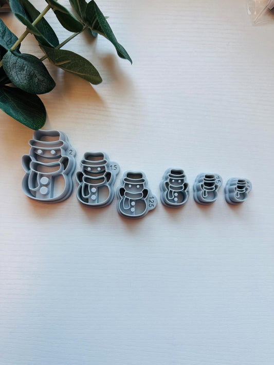 Cute Snowman Polymer clay cutter
