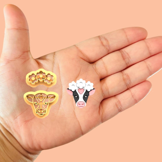 Cow with daisy Clay cutter
