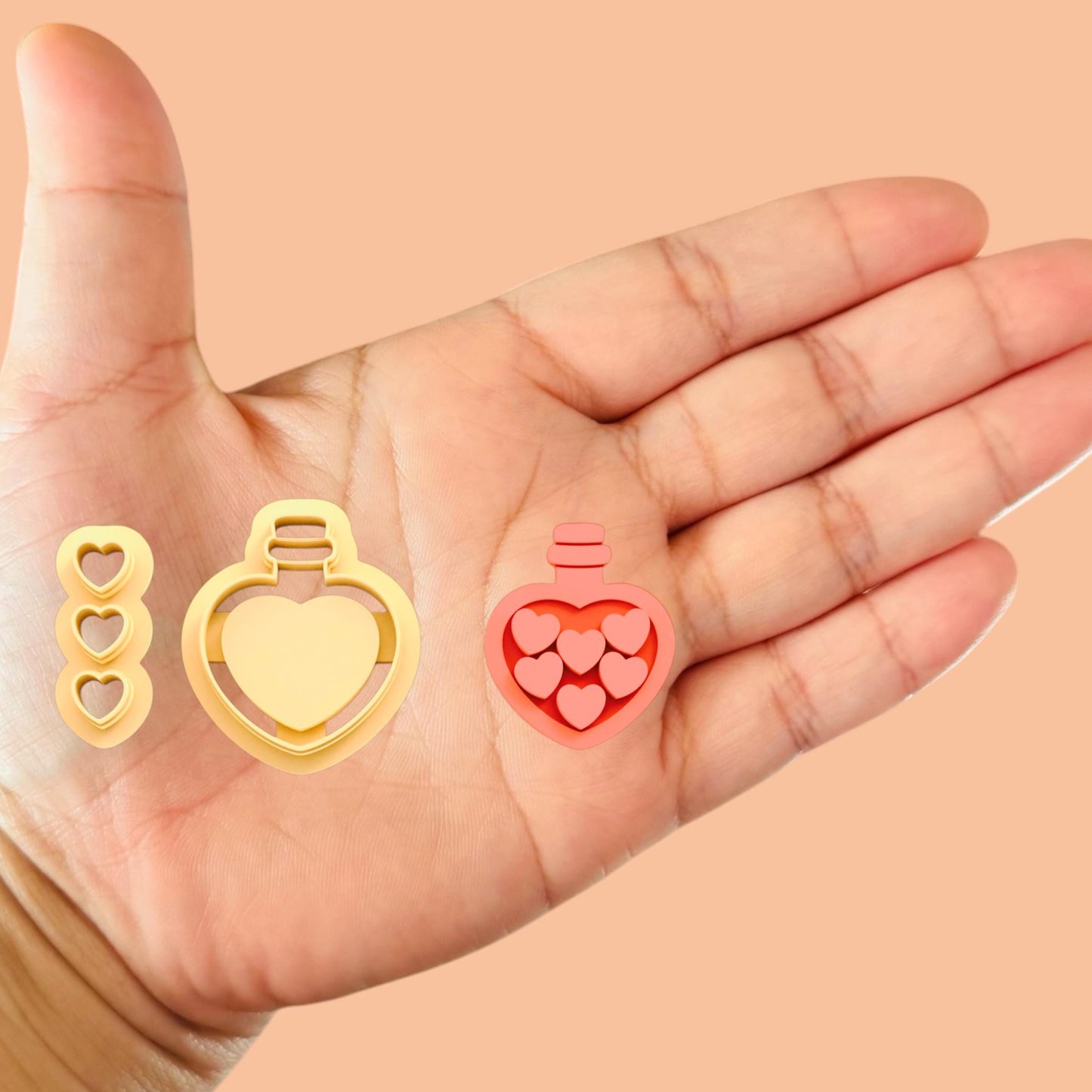 love flask with heart Valentines Cutter